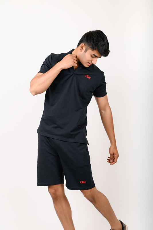 Black Polo Co-ord Set